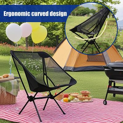 Folding Camping Chair Foldable Backpacking Chair Compact Seat for Outdoor Sports Fishing Beach Hiking Activity Campsite