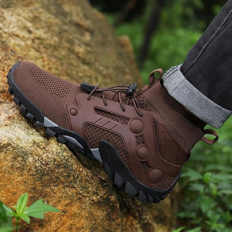 Fashion Breathable Men's Casual Sneakers Mesh Upper Quick-Drying Cushioned Insole Lightweight Designer Gym Athletic Male Sports Shoes