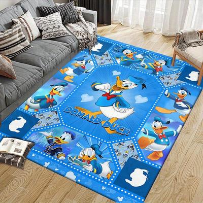 1pc Donald-Duck Carpet Area Rug, Bedroom, and Playroom Durable, Stain-Resistant, and Easy To Clean, Living Room