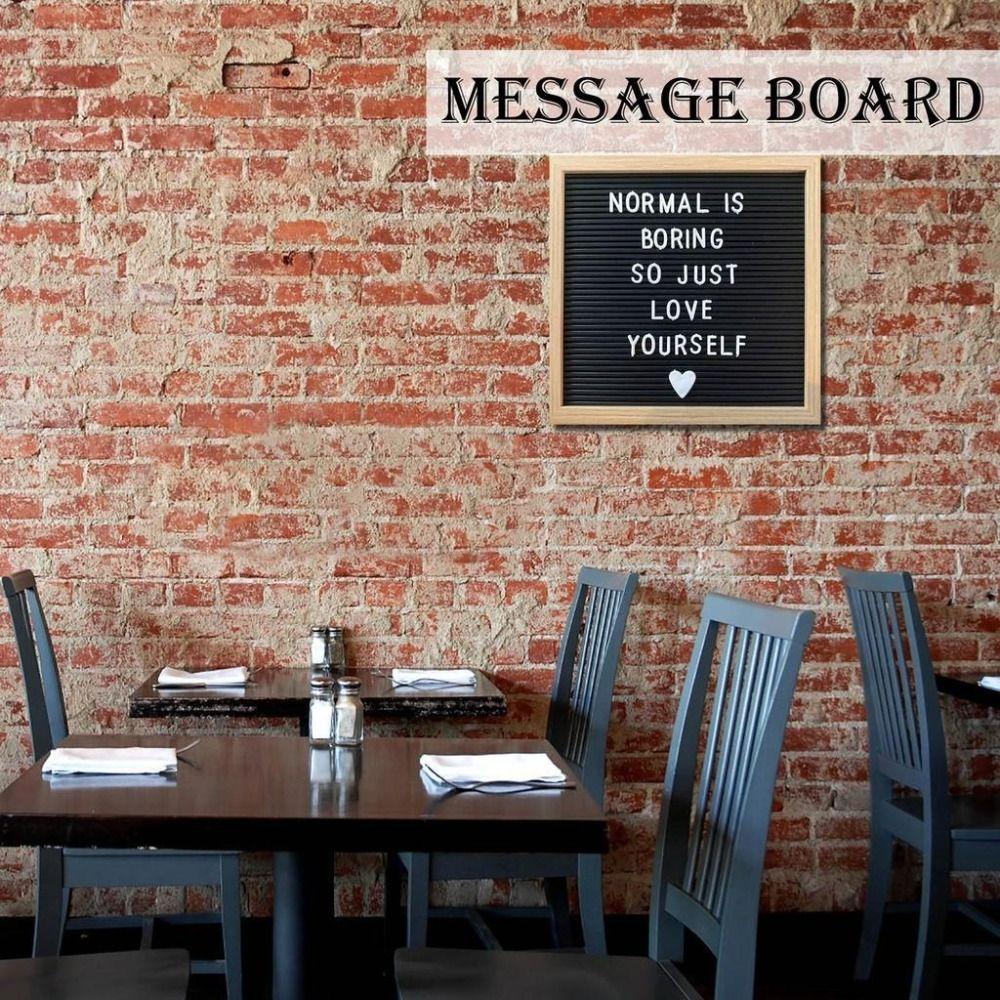 Langlebige Holzbuchstaben-Nachrichtentafel Wechselbare Symbole 10x10 Zoll Filz-Buchstabentafel Heimdekorationen Tafel Zuhause