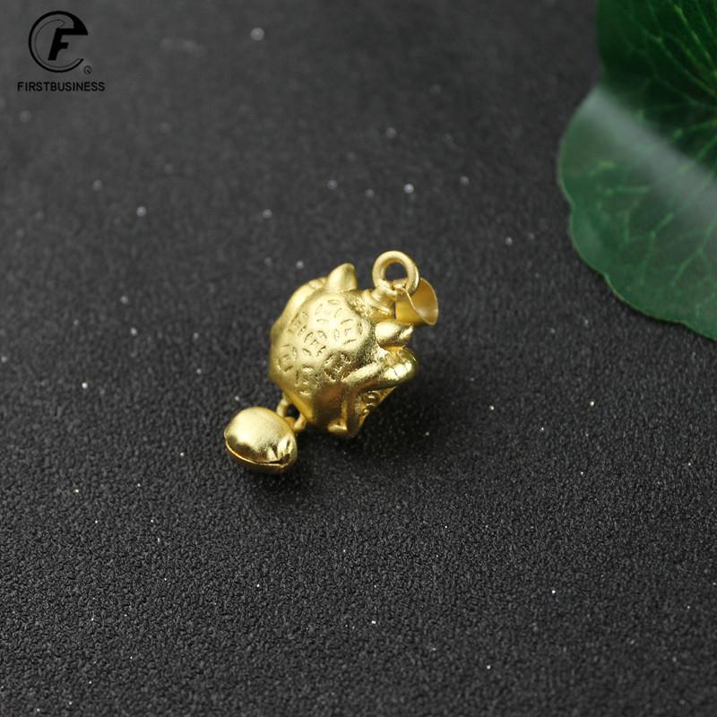 Copper Gold Lions Head Bell Small Ornaments Desk Feng Shui Decorations Retro Brass Keychain Pendants Car Decoration Accessories