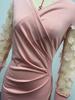 2025 Women's V-Neck Lace Long Sleeve Waist-Cinching Dress for Autumn/Winter