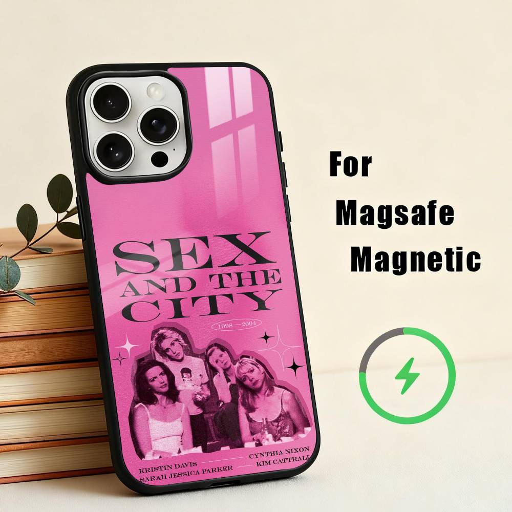 S-Sex and the City Phone Case For iPhone17,16,15,14,13,12,11 Plus,For Magnetic Wireless Charge Cover
