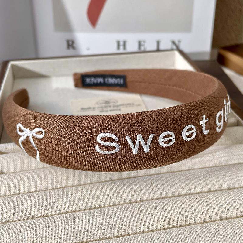 Корейский стиль Набор повязки и зажима для волос для девочки цвета молочного кофе