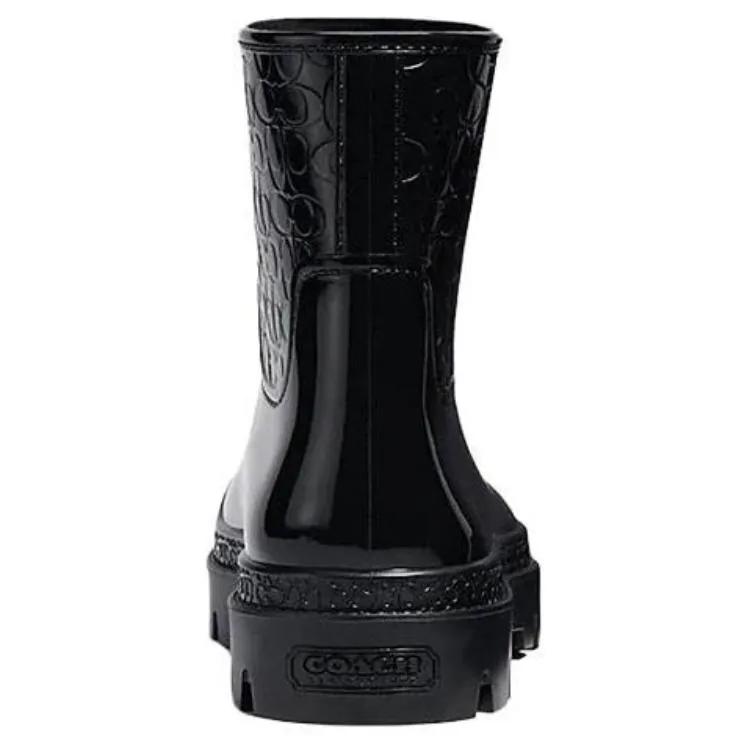 COACH Plastic Rain Boots Women's Black (Unisex) Rain Boots CE856 BLK