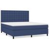 VidaXL Lit à sommier tapissier avec matelas Bleu 180x200 cm Tissu - Modèle 3142119