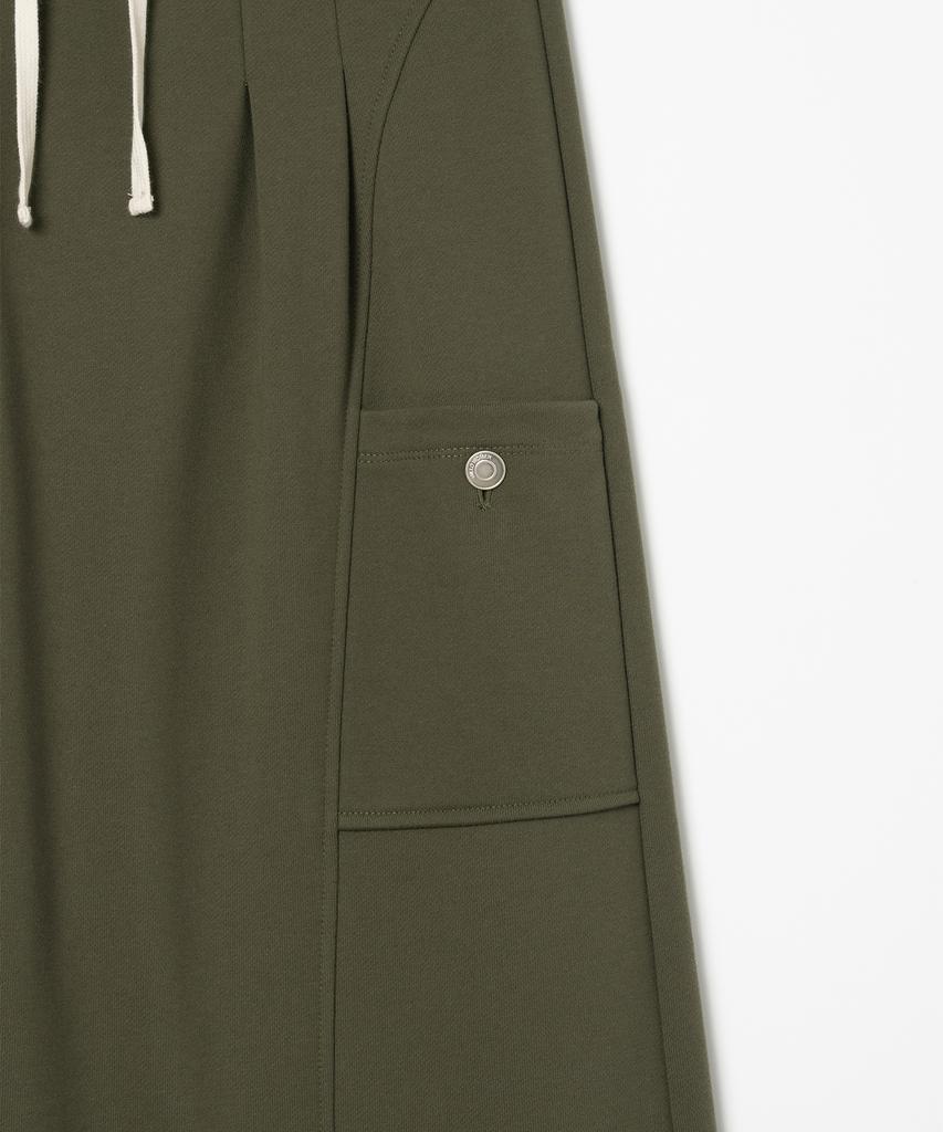 Milo Woman Belt Hole Maxi Skirt [Khaki]