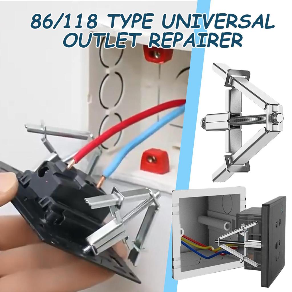 Concealed Junction Box Repair Kit 10 Pieces Electrical Outlet Fixing Device 86/118 Type Fixer Maintenance For Mechanics Projects