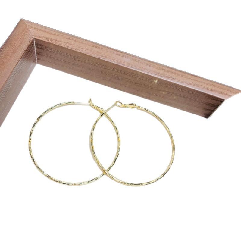 Trendy Large Hoop Earrings Big Smooth Circle EarringsLoop Earrings for Women Exquisite Versatile Jewelry Gift