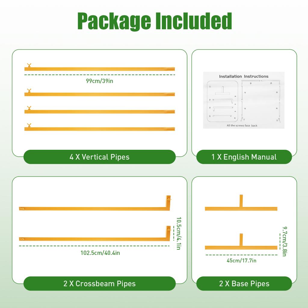 Square Wedding Arch Stand Iron Adjustable Height Backdrop for Wedding Party Decor, Birthday Baby Shower