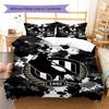 Set Biancheria da Letto con Fantasia Collingwood Magpies Copripiumino Federa Decorazione per la Casa Regalo (1 * copripiumino + 2 * federa, senza nucleo)