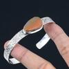 Friendship Day Sale Natural Landscape Jasper Birthday Bangle Bracelet 925 Silver