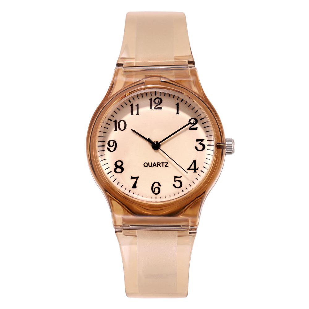 Trendige Koreanischer Stil Jelly Farbe Silikon Damen Uhr - Niedliche, Bunte und Transparente Quarz Armbanduhr