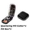 Portable 2/4 In 1 Pill Cutter Storage Box Reusable Medicine Containers Medicine Storage with Accurate Pill Alignment