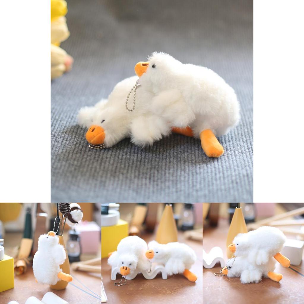 Cute Goose Plush Toy With Pp Cotton Filling For Bags And Gifts