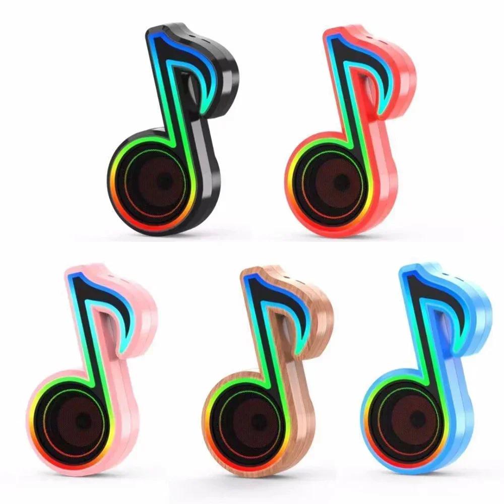 

Беспроводной динамик портативный Hi-Fi стерео RGB домашняя атмосфера свет динамик сабвуфер звуковая коробка творческие заметки Bluetooth красный