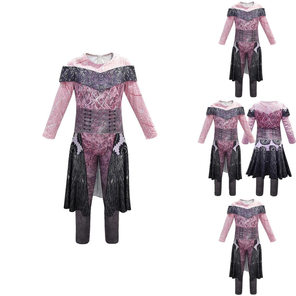 Soft Acetate Fiber Descendants 3 Evil Audrey Girls Jumpsuit Costume For Halloween Fun