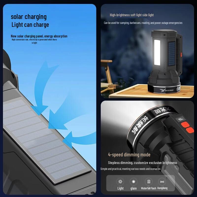 YAGE High Power Rechargeable LED Searchlight & Handheld Lantern