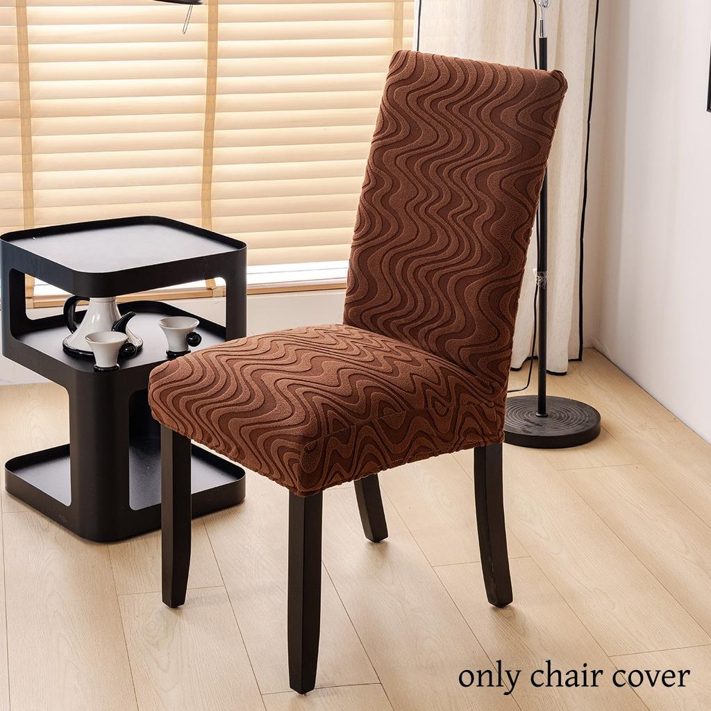 1PC Nordic Dining Chair Cover Luxury Jacquard Chair Seat Slipcover Stretch Kitchen Seat Protector Home Housse De Chaise