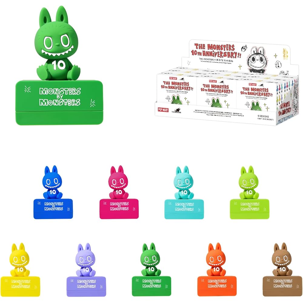 Pop Mart The Monsters 10th Anniversary Assorted Box 9 Pieces Blind Box Figures Premium Toy Original Characters