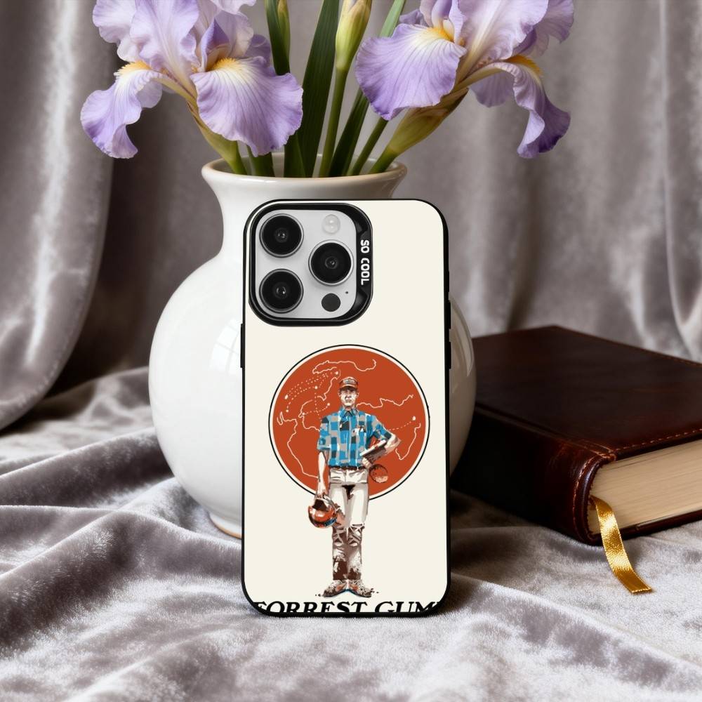 F-Forrest Film G-Gump Phone Case For iPhone17,16,15,14,13,12,11 Plus,Pro Max Candy Silver Plated Inside Cover