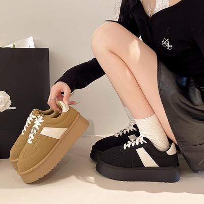 Retro Platform German Training Shoes Women's 2025 Autumn New Versatile Comfortable Trend Fashion Super Fire Casual Comfortable Board Shoes