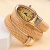AAA White Rose Gold Luxury Hot Sell Fashion Quartz Watches Women's Unique Snake Leather Strap Watch Women Ladies Clock Relogio