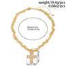 1PCS Irregular CCB Bead Necklace Alloy Cross Pendant Women's Fashion Gothic Necklace Steampunk Jewelry
