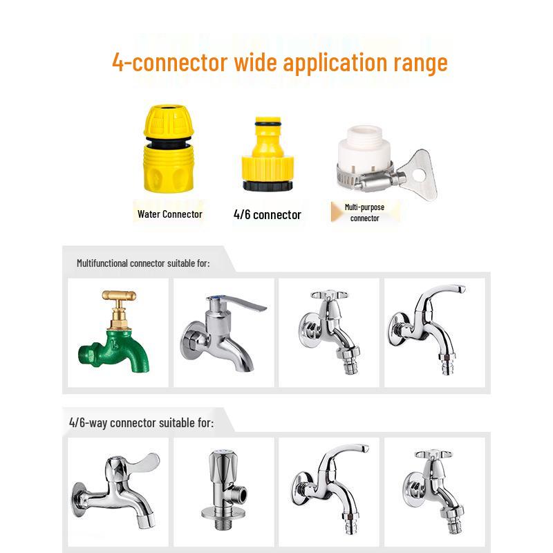 Eco-Friendly All-Season Soft Car Wash Water Hose with 4-Point PVC Pipe & Spray Gun