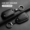 Car Key Case Cover For Peugeot 208 2008 308 3008 508 408 Citroen C3 C4 C5 C6 C8 Leather Car Key Protected Replace Shell Keychain