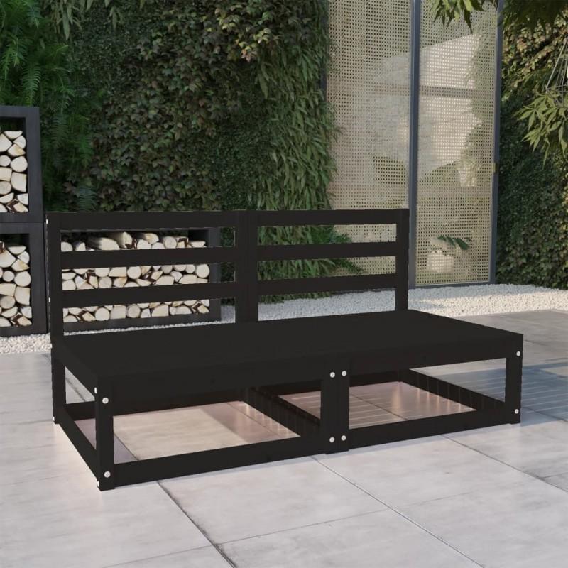 Day and Night - Day and Night 2 Seater Garden Sofa Black Solid Pine Wood