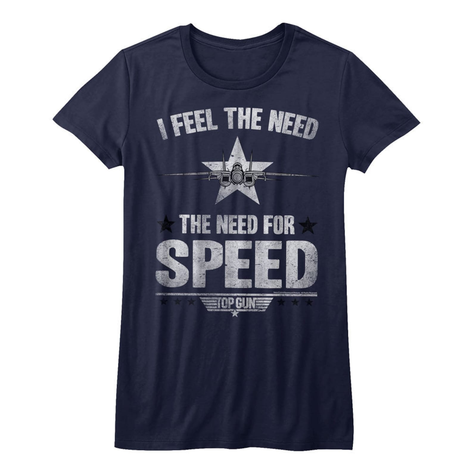 Top Gun Need For Speed Navy Junior Women s T-Shirt XL