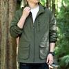 Spring and Autumn Outdoor Multi-Pocket Men's Hooded Jacket Windproof and Waterproof Tooling Top Loose Large Size Casual Sports Jacket