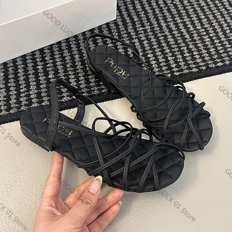 Fashion Flats Women's Sandals Designer Casual Shoes Fashion Slippers Rome 2025 Walking Beach Flip Flops New Dress Slides Woman Shoes