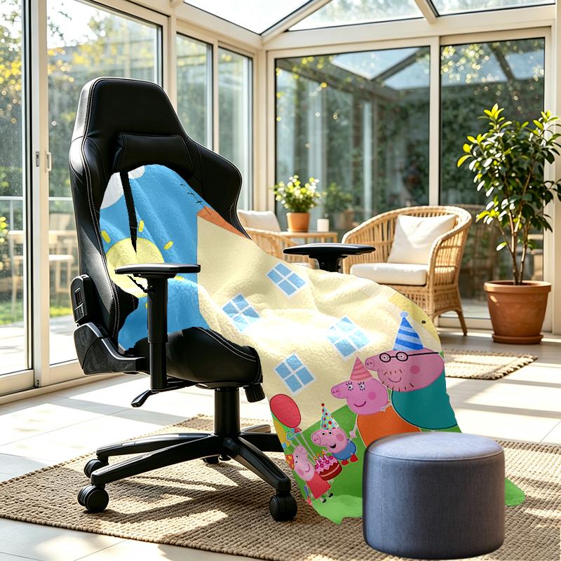 Peppa Pig Print Blanket - Soft & Comfortable, for Bedroom, Travel, Sofa, Home Decoration - Birthday Christmas Gift for Friend