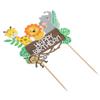 Wild Forest Theme Birthday Party Decor Cake Decoration Cake Picks Jungle Animals Cake Toppers