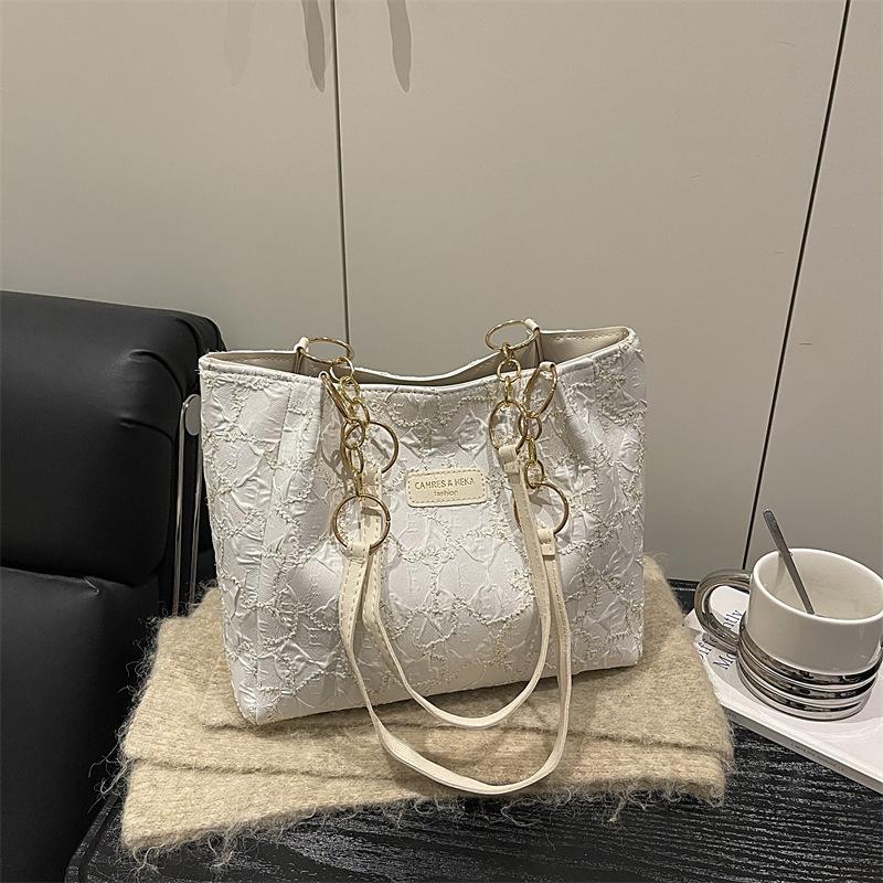 Star Embroidery Shoulder Bags for Women Large Capacity Versatile Ladies Casual Tote Bag College Style Simple Female Handbags