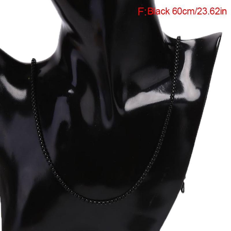 3Mm Stainless Steel Keel Chain Necklace Men Women Necklace Jewelry Gift