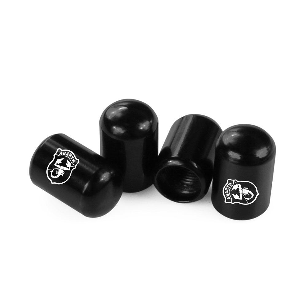 4PCS Car Wheel Tire Valve Caps Tyre Air Stems Cover For Fiat 500 Abarth Punto Panda Bravo Tipo Ducato 250 Argo Car Accessories
