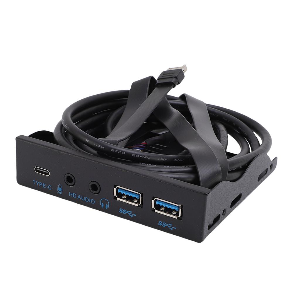 USB Front Panel Hub 3.2 Floppy Drive Bit 10Gbps 3.5in 19pin To USB3.0 2 USB3.0 TYPE C HD Sound for PC Computer
