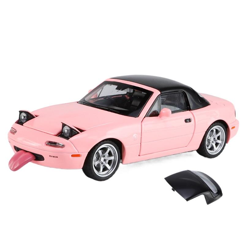 1/32 Mazda MX5 MX-5 Slitina Tlakově litý Model Hračka Auto Zvuk a Světlo Stahovací Dětská Hračka Sběratelský Předmět Dárek k Narozeninám