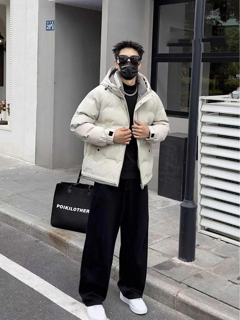 Men's 2024 Winter Hooded Down Jacket - Trendy, Thick, High-Quality, Cold-Protection, Warm Duck Down Coat