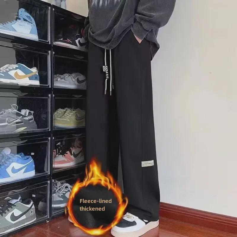 Herren Frühling/Sommer Locker sitzende leichte Sweatpants - Weitbeinige Freizeithose