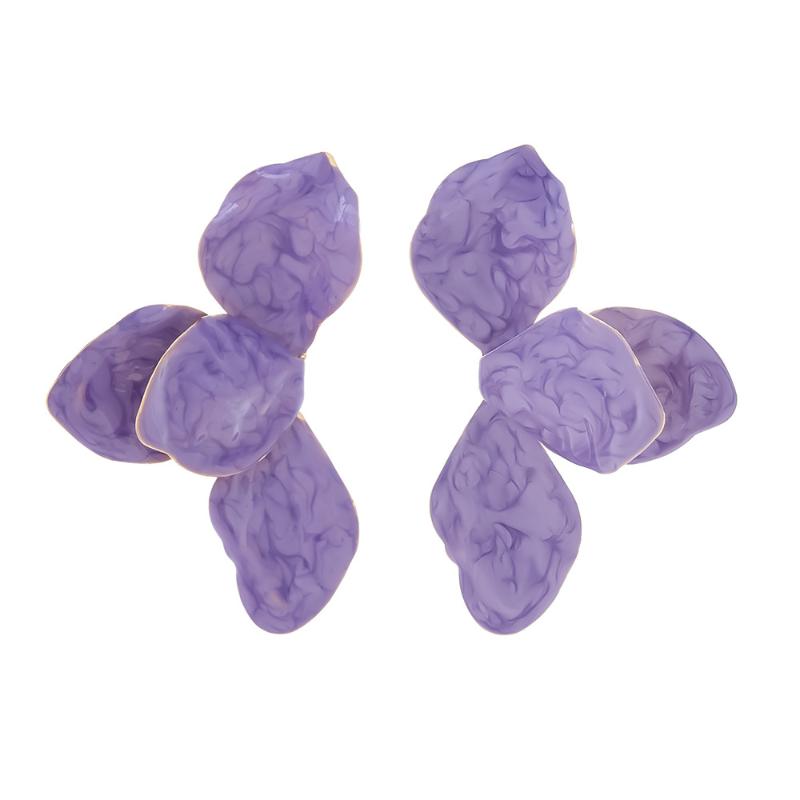 

Vintage Enamel Large Flowers Metal Stud Earrings For Women Personality Wedding Party Fashion Jewelry Gifts A6
