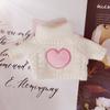 Dressing Game Cotton Stuffed Dolls 20cm Doll Sweater Bowknot Knitwear Knitting Clothes Pink Heart