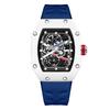 In Stock RM 6702 Slim Barrel Montre Homme Colorful Band Hollow 37.5mm Skeleton Dial Waterproof Sport Casual Quartz Wristwatch
