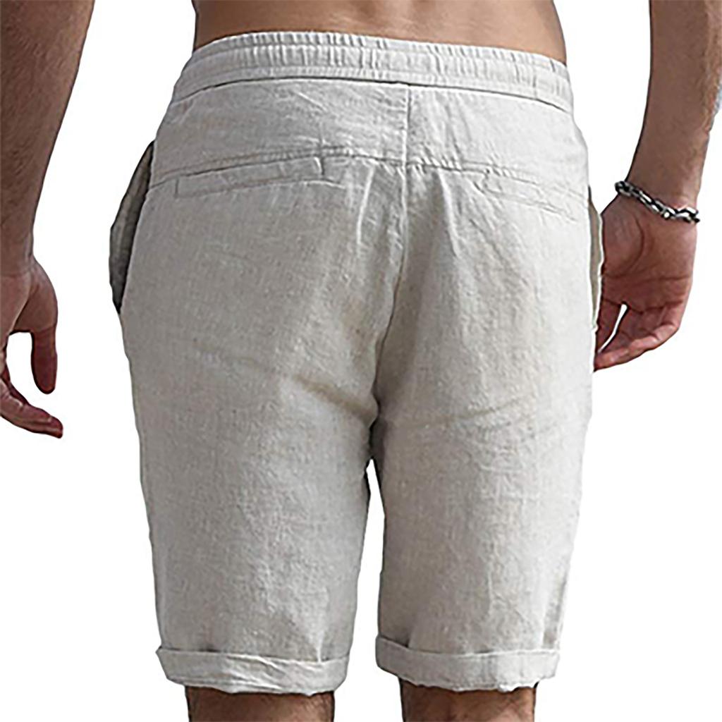 Linen Clothing For Men Natural Linen Pants For Men Contemporary Comfortable Quality Soft Linen Pocket Color Shorts