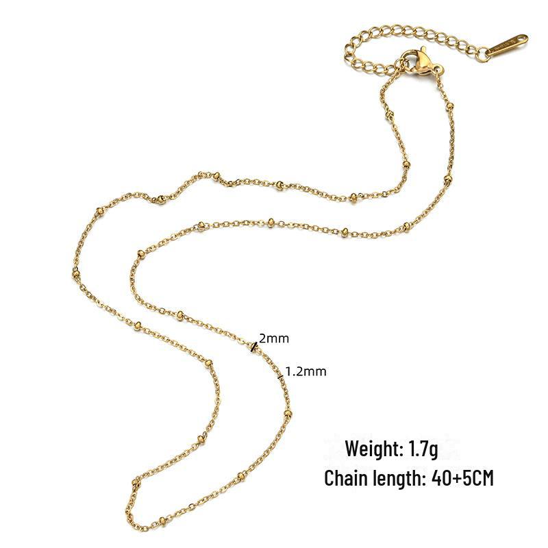 

Модное ожерелье из нержавеющей стали с волнами: Европейский и американский стиль INS для стильной женской хип-хоп моды