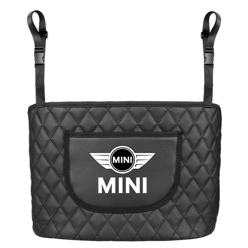 Leather Car Seat Storage Bag Garbage Box Hanging Case Organizing Tools For Mini Cooper One JCW F54 F55 F56 F57 F60 R50 R52 R55