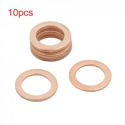 135mm Inner Dia Copper Crush Washers Flat Car Sealing Gaskets Rings 10pcs